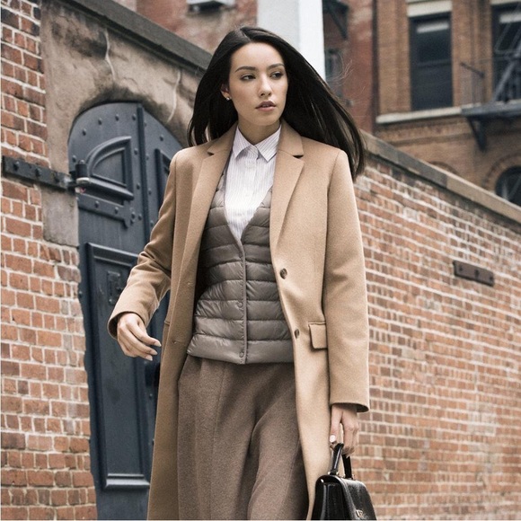 uniqlo women cashmere blend chester coat